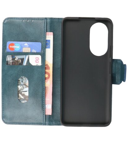 Portemonnee Wallet Case Hoesje voor Honor 50 Blauw