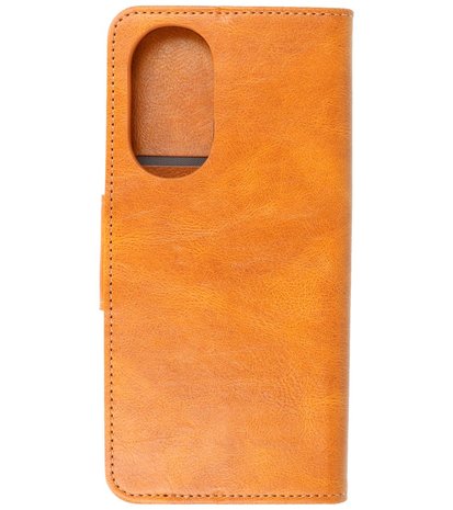 Portemonnee Wallet Case Hoesje voor Honor 50 Bruin