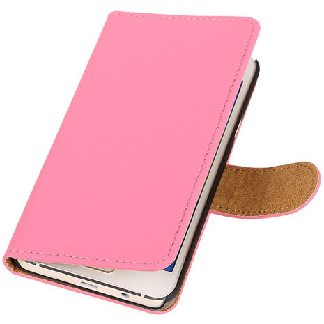 Effen Roze Hoesje voor Samsung Galaxy A3 2015 Book/Wallet Case/Cover