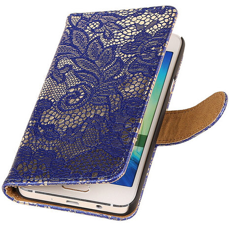 Lace Blauw Hoesje voor Samsung Galaxy A3 2015 Book/Wallet Case/Cover