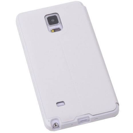 View Cover Wit Hoesje voor Samsung Galaxy Note 4 TPU Book-Style