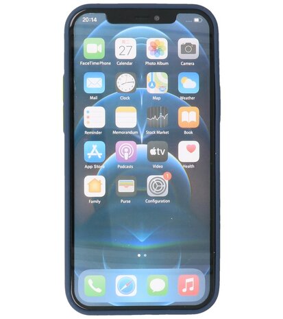 Kleurcombinatie Hard Case Hoesje voor iPhone 12 Mini Blauw