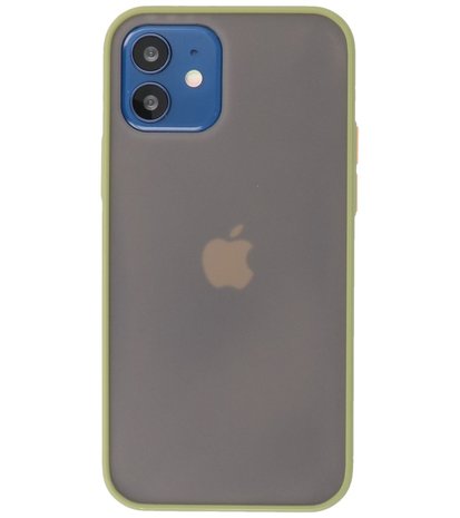Kleurcombinatie Hard Case Hoesje voor iPhone 12 Mini Groen