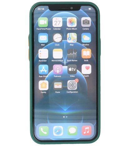 Kleurcombinatie Hard Case Hoesje voor iPhone 12 Mini Donker Groen