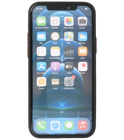Kleurcombinatie Hard Case Hoesje voor iPhone 12 Pro Max Zwart