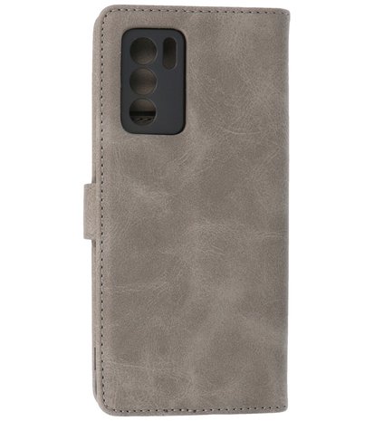 Oppo Reno 6 Pro 5G Hoesje Book Case Telefoonhoesje Grijs