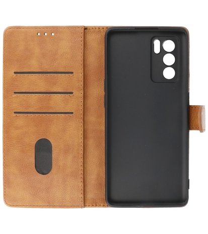 Oppo Reno 6 Pro 5G Hoesje Book Case Telefoonhoesje Bruin