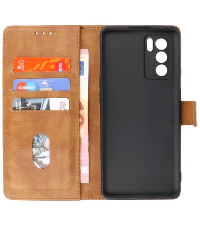 Oppo Reno 6 Pro 5G Hoesje Book Case Telefoonhoesje Bruin