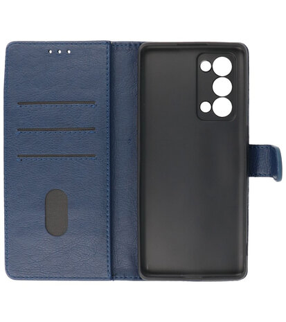 Oppo Reno 6 Pro Plus 5G Hoesje Book Case Telefoonhoesje Navy