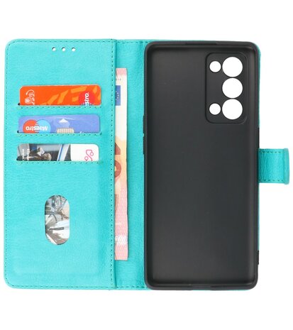 Oppo Reno 6 Pro Plus 5G Hoesje Book Case Telefoonhoesje Groen