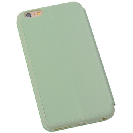 View Cover Groen Hoesje voor Apple iPhone 6 Plus TPU Book-Style