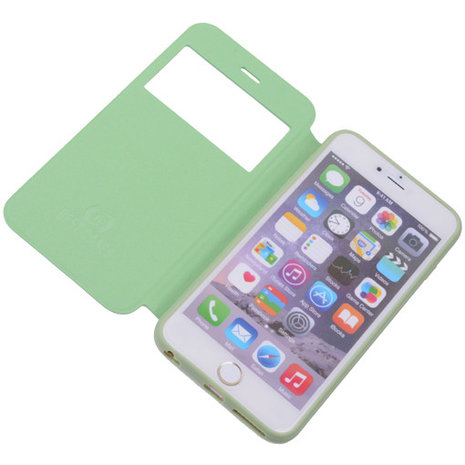 View Cover Groen Hoesje voor Apple iPhone 6 TPU Book-Style