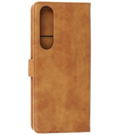 Sony Xperia 1 III Hoesje Book Case Telefoonhoesje Bruin