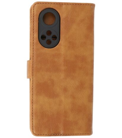 Honor 50 Pro Hoesje Book Case Telefoonhoesje Bruin