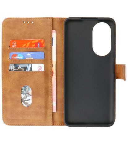 Honor 50 SE Hoesje Book Case Telefoonhoesje Bruin