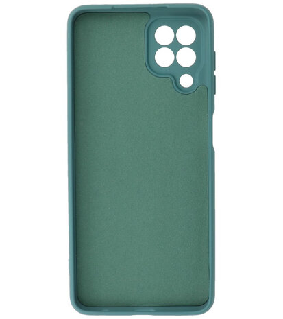 Samsung Galaxy A22 4G Hoesje - Backcover Telefoonhoesje - Donker Groen