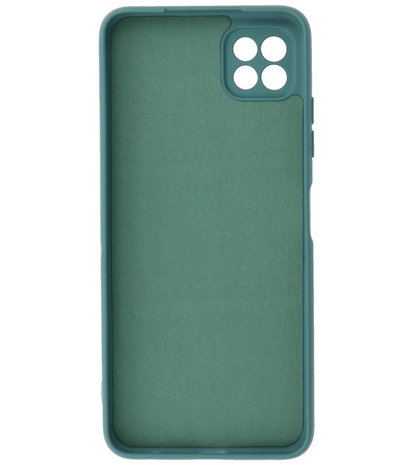 Samsung Galaxy A22 5G Hoesje - Backcover Telefoonhoesje - Donker Groen