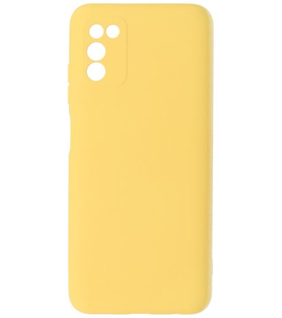 Samsung Galaxy A03s Hoesje - Backcover Telefoonhoesje - Geel
