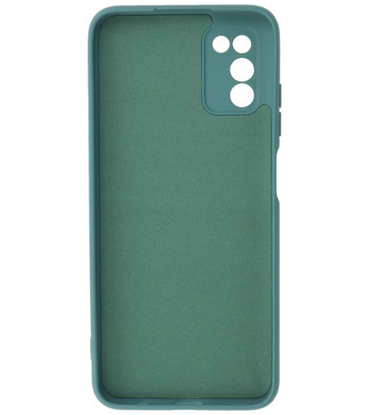 Samsung Galaxy A03s Hoesje - Backcover Telefoonhoesje - Donker Groen