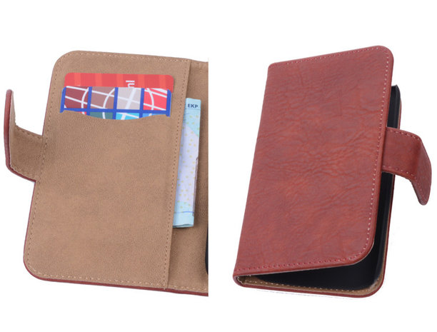 Rood Hout Samsung Galaxy S4 Mini i9190 Book/Wallet Case/Cover