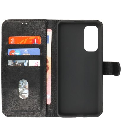 OnePlus Nord 2 5G Hoesje - Book Case Telefoonhoesje - Kaarthouder Portemonnee Hoesje - Wallet Case - Zwart