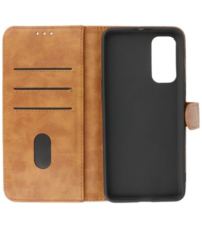 OnePlus Nord 2 5G Hoesje - Book Case Telefoonhoesje - Kaarthouder Portemonnee Hoesje - Wallet Case - Bruin