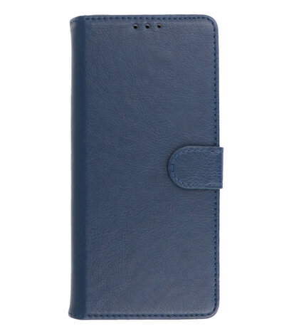 Motorola Moto Edge 2021 Hoesje - Book Case Telefoonhoesje - Kaarthouder Portemonnee Hoesje - Wallet Case - Navy