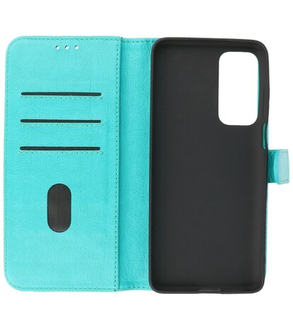 Motorola Moto Edge 2021 Hoesje - Book Case Telefoonhoesje - Kaarthouder Portemonnee Hoesje - Wallet Case - Groen