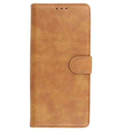 Motorola Moto Edge 2021 Hoesje - Book Case Telefoonhoesje - Kaarthouder Portemonnee Hoesje - Wallet Case - Bruin