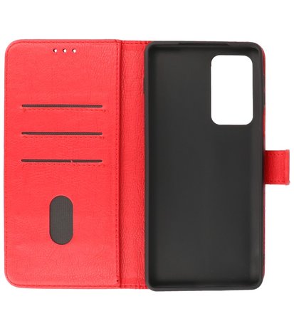 Motorola Moto Edge 20 Pro Hoesje - Book Case Telefoonhoesje - Kaarthouder Portemonnee Hoesje - Wallet Case - Rood