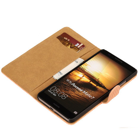 Pink Slang Hoesje voor Huawei Ascend Mate 7 Book/Wallet Case/Cover