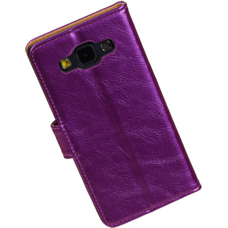 PU Leder Lila Hoesje voor Samsung Galaxy A5 2015 Book/Wallet Case/Cover