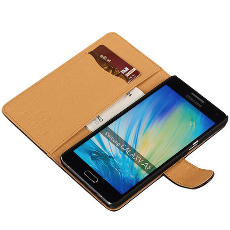PU Leder Mocca Hoesje voor Samsung Galaxy A5 2015 Book/Wallet Case/Cover