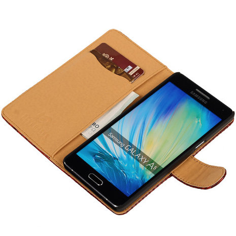 BC Slang Rood Samsung Galaxy A5 2015 Bookcase Cover Hoesje 