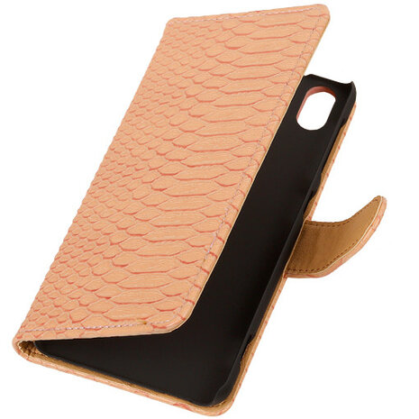 BC Slang Pink Hoesje voor HTC Desire Eye Stand Bookcase Cover