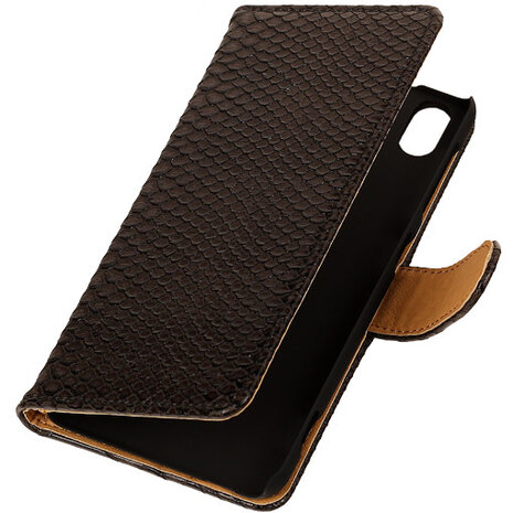 BC Slang Zwart Hoesje voor HTC Desire Eye Stand Bookcase Cover