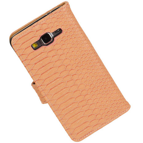 BC " Slang " Pink Hoesje voor Samsung Galaxy Grand Prime Bookcase Cover