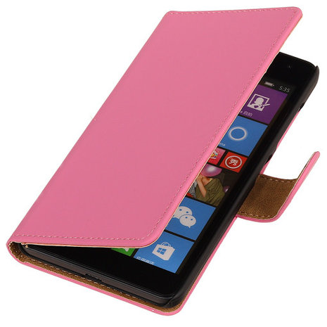 Roze Microsoft Lumia 535 Book/Wallet Case/Cover