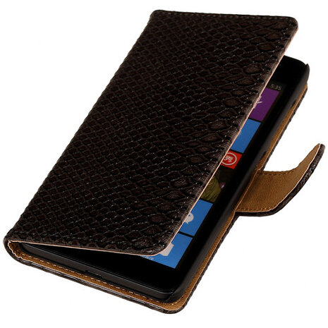 "Slang" Zwart Microsoft Lumia 535 Bookcase Wallet Cover Hoesje 