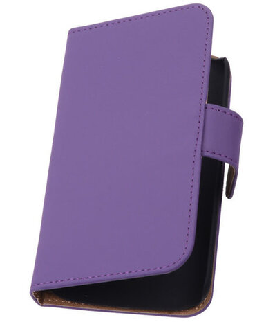 Paars Hoesje voor Huawei Ascend G6 4G Book/Wallet Case/Cover