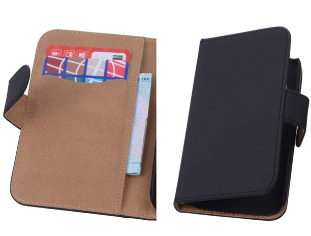 Zwart Samsung Galaxy Note 3 Neo Hoesjes Book/Wallet Case/Cover