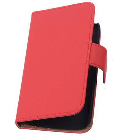 Rood Hoesje voor Samsung Galaxy Fresh / Trend Lite S7390 Book Wallet Case