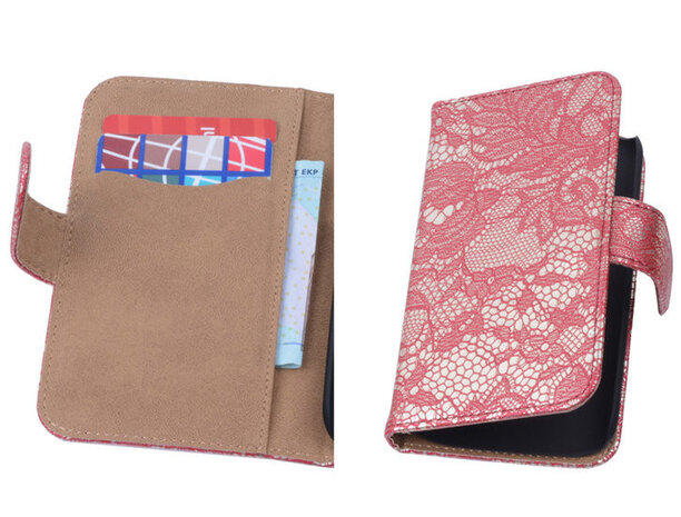 Lace Rood Hoesje voor Huawei Ascend G6 Book/Wallet Case/Cover