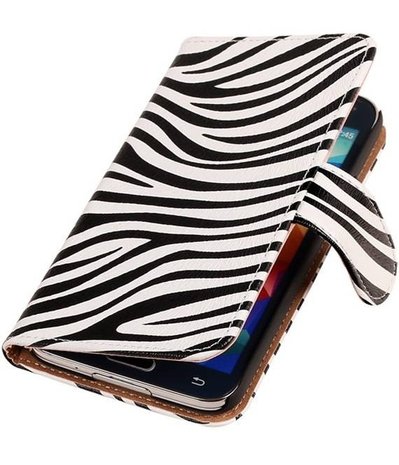 Zebra Hoesje voor Samsung Galaxy S5 Mini Book Wallet Case