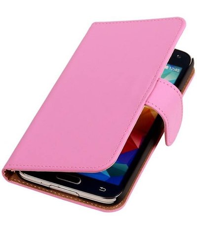 Roze Hoesje voor Samsung Galaxy S5 Mini Book Wallet Case