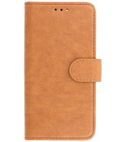 iPhone 13 Mini Hoesje - Book Case Telefoonhoesje - Kaarthouder Portemonnee Hoesje - Wallet Case - Bruin