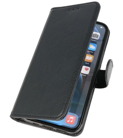 iPhone 13 Pro Hoesje - Book Case Telefoonhoesje - Kaarthouder Portemonnee Hoesje - Wallet Case - Zwart