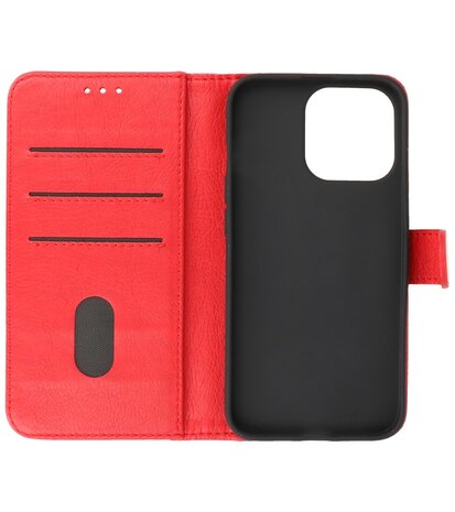 iPhone 13 Pro Hoesje - Book Case Telefoonhoesje - Kaarthouder Portemonnee Hoesje - Wallet Case - Rood
