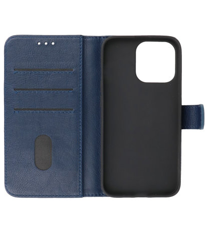 iPhone 13 Pro Max Hoesje - Book Case Telefoonhoesje - Kaarthouder Portemonnee Hoesje - Wallet Case - Navy