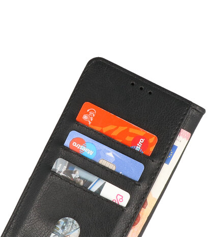 Motorola Edge 20 Hoesje - Book Case Telefoonhoesje - Kaarthouder Portemonnee Hoesje - Wallet Case - Zwart
